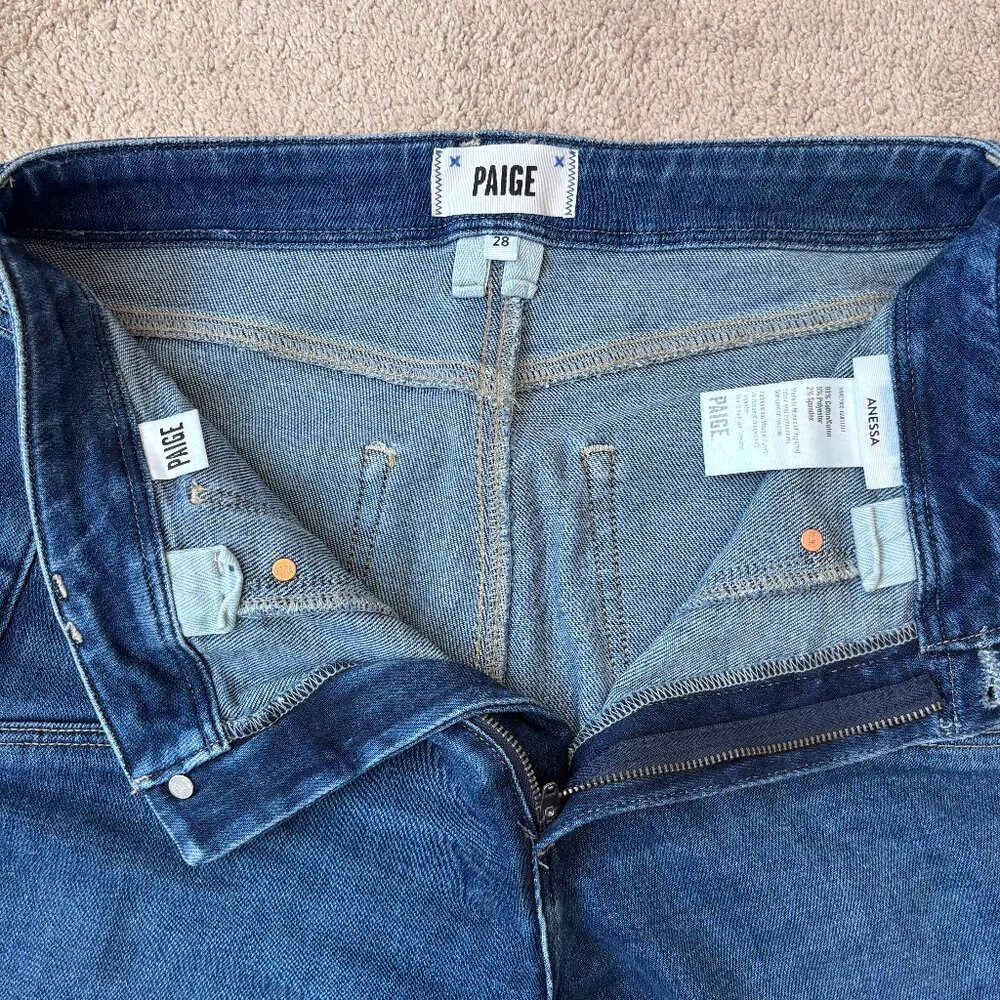 Paige Anessa Wide Leg Jeans Sz 28 - excellent condition - Picture 7 of 10